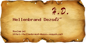 Hellenbrand Dezső névjegykártya