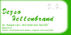 dezso hellenbrand business card